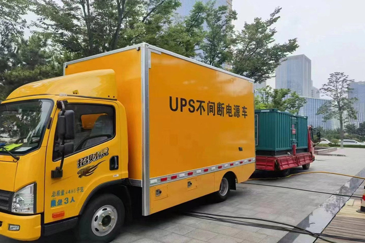 临城镇发电机租赁施工现场